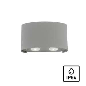 Zuma Line Carlo 9487-21 kinkiet lampa ścienna ogrodowa IP54 4x4,5W LED 3000K srebrny