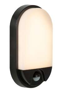 Lucide Hups IR 22864/10/30 kinkiet zewnętrzny lampa ścienna z czujnikiem ruchu i zmierzchu nowoczesny 1x10W LED 3000K czarny/biały
