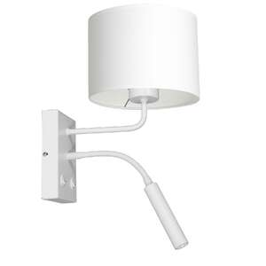 Luminex Arden 3423 kinkiet lampa ścienna 2x8W+60W G9+E27 biały