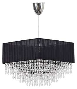 Lampa wisząca Nowodvorski Modena 4014 z kryształkami zwis 1x60W E27 chrom, czarny - wysyłka w 24h