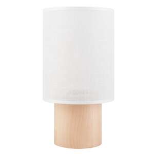 Lamkur Ari Table 45733 lampa stołowa lampka boho drewniana materiałowy klosz 1x60W E27 biała/drewno - wysyłka w 24h