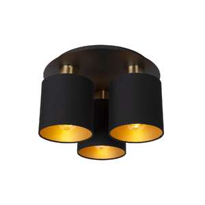 Lucide Fudral 74115/03/30 plafon lampa sufitowa 3x10W E27 czarny/złoty