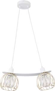 Sigma Regge 2 31855 lampa wisząca zwis 2x60W E27 biały / złoty - wysyłka w 24h