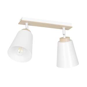 Emibig Atlas 724/2 plafon lampa sufitowa 2x15W E27 drewno/biały