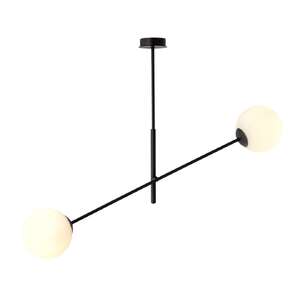 Emibig Linear 1169/2 lampa wisząca zwis 2x10W E14 biała/czarna