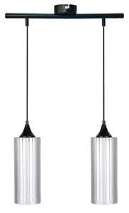 Candellux Concept 32-78629 lampa wisząca zwis 2x60W E27 srebrny/czarny