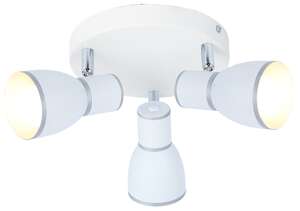 Plafon lampa sufitowa spot Candellux Fido 3x40W E14 biały / chrom 98-63397