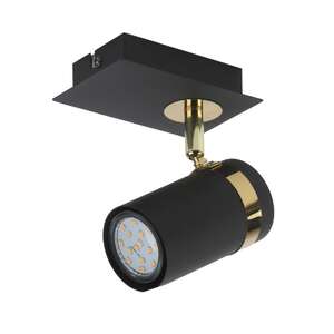 Italux Verano SPL-2031-1 plafon lampa sufitowa spot 1x35W GU10 czarny mat/złoty
