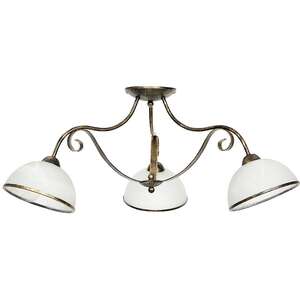 Plafon lampa sufitowa Luminex Antica 3x60W E27 patyna/biały 3918