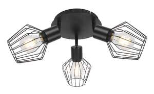 Rabalux Belano 3536 plafon lampa sufitowa 3x40W E27 czarny