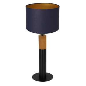 Luminex Table lamps 3594 Lampa stołowa lampka 1X60W E27 czarny/naturalny/niebieski/złoty
