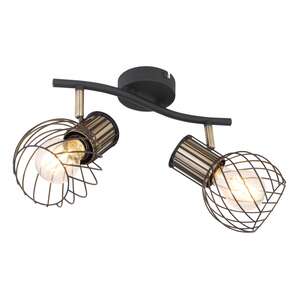 Globo Argusto 54013-2 kinkiet lampa ścienna 2x40W E27 czarny/złoty