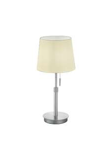 Trio Lyon 509100107 lampka stołowa lampa 1x60W E27 nikiel mat / biały - wysyłka w 24h