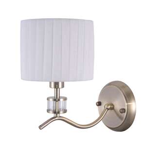 Italux Ferlena WL-28343-1 kinkiet lampa ścienna 1x40W E14 biały/antyczny brąz