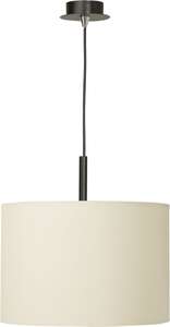 Lampa wisząca Nowodvorski Alice 3458 z abażurem zwis 1x100W E27 ecru/czarna