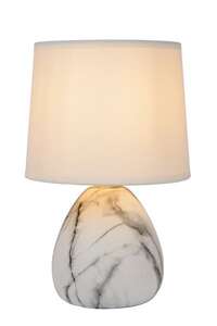 Lucide Marmo 47508/81/31 lampa stołowa lampka 1x40W E14 biała