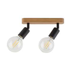 Tk Lighting Simply Wood 4748 plafon lampa sufitowa 2x15W E27 czarny/drewniany