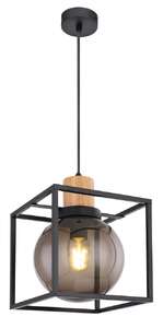 Candellux Retro 31-00743 lampa wisząca zwis 1x40W E27 czarna/dymiona