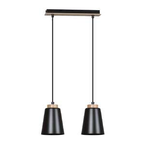 Emibig Bolero 442/2 lampa wisząca zwis 2x15W E27 drewno/czarna