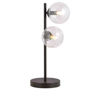 Emibig Rossi 877/LN2 lampa stołowa lampka 2x10W E14 transparentna/czarna