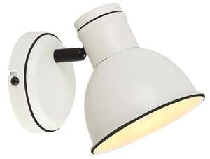 Candellux Zumba 91-72115 kinkiet lampa ścienna 1x40W E14 biały / czarny