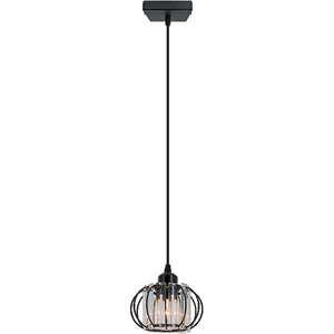 Elem Acri 8221/1 BL lampa wisząca zwis 1x60W E27 czarna/transparentna