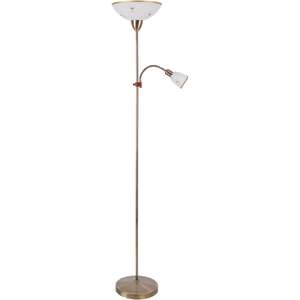 Lampa stojąca podłogowa Rabalux Art Flower 1x60W E27 G45+ 1x40WE14  biały/brąz 4009