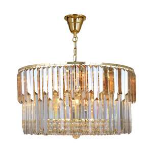 Zuma Line Camille 19101/16 lampa wisząca zwis elegancka dymiona kryształ szkło 16x40W E14 złota/transparentna