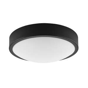 Lamkur Jonas 44323 plafon lampa sufitowa nowoczesny metalowy szklany klosz 1x60W E27 czarny/biały