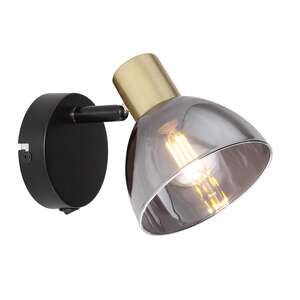 Globo Jay 54305-1 kinkiet lampa ścienna 1x25W E14 czarny/dymiony