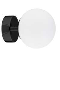 Argon Ergo 8582 kinkiet plafon lampa ścienno-sufitowa łazienkowa kula ball szklany klosz 1x7W E14 IP44 czarny/biały - wysyłka w 24h