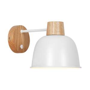 Zuma Line Orlo P21031M-1W kinkiet lampa ścienna nowoczesny skandynawski drewniany 1x40W E27 biały/drewno