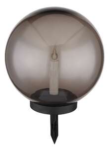 Globo 33819 lampa solarna zewnętrzna  IP44 1x0,06W LED 3000K czarna/dymiona