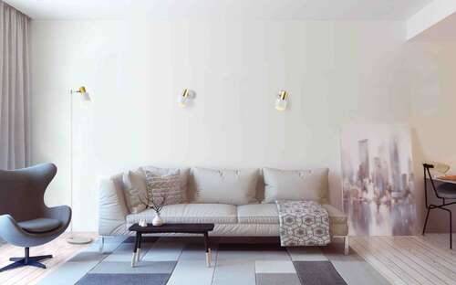 Argon Doria 4258 lampa stojąca podłogowa do salonu czytania nowoczesna reflektor 1x15W E27 biały/złoty