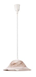 Lampa wisząca zwis Rabalux Alabastro 1x60W E27 tabacco/biały 3954