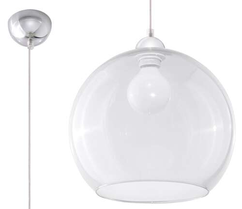 Sollux Ball SL.0248 Lampa wisząca zwis 1x60W E27 transparentny