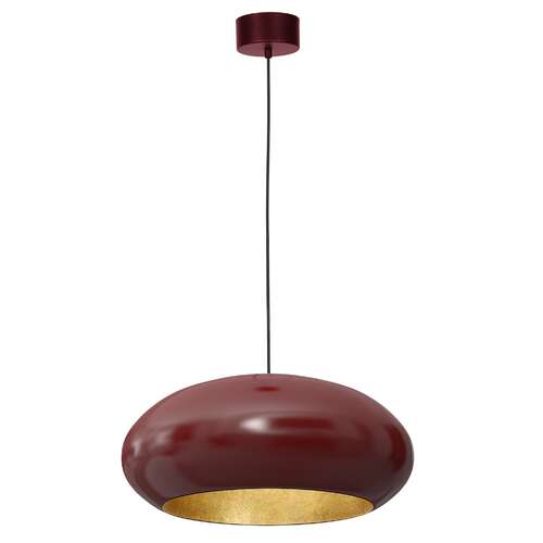 Luminex Compo 1687 lampa wisząca zwis dia 500 1x60W E27 burgund złoty