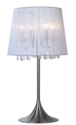 Lampa stołowa Zuma Line Artemida RLT94123-4 lampka 4x25W E14  biała/srebro