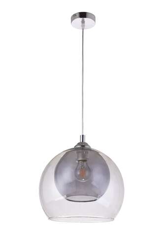 Krislamp Loko KR 400-1L lampa wisząca zwis 1x40W E27 transparentna/dymiona