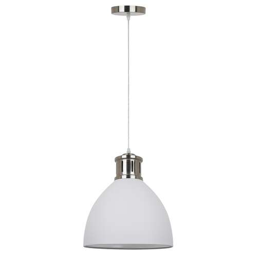 Lampa wisząca Italux Lola MD-HN8100-WH+S.NICK zwis 1x60W E27 biała / satynowany nikiel