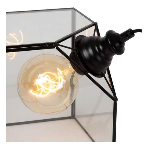 Lucide Davos 10518/20/60 lampa stołowa lampka 1x60W E27 transparentna/czarna