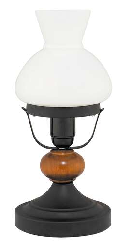 Lampa stołowa lampka Rabalux Petronel 1x60W E27 czarny mat/orzech 7072