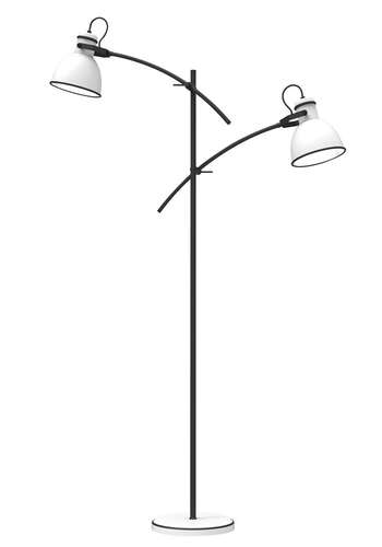Candellux Zumba 52-72672 lampa podłogowa stojąca 2x40W E14 biały / czarny