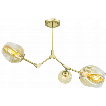 Elem Boston lampa wisząca zwis 3x60W E27 złota/miodowa 1962/3 GOLD – 21QG