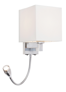 Kinkiet lampa ścienna Rabalux Larkin 1x40W E27+1x3W LED chrom 6530