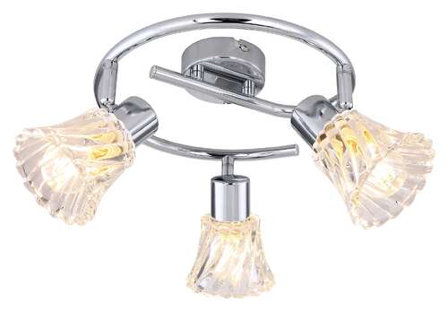Rabalux Hestia 5301 plafon lampa sufitowa 3x40W E14 chrom/przeźroczysty