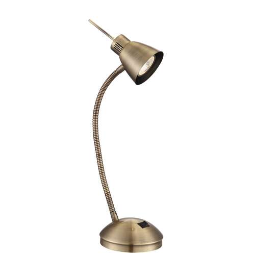 Lampa oprawa stołowa lampka biurkowa Globo Nuova 1x3W GU10 LED antyczne złoto 2475L