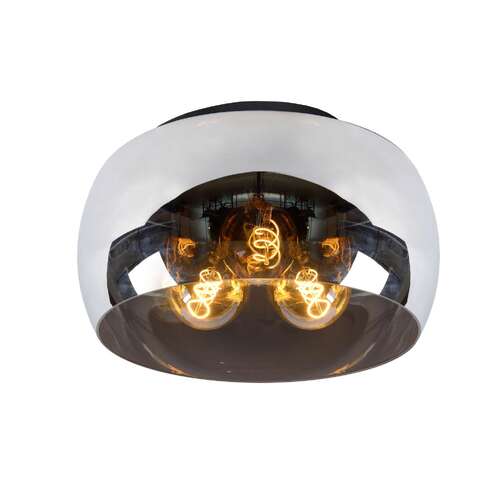 Lucide Olivia 45101/40/65 plafon lampa sufitowa 3x40W E27 czarny/dymiony