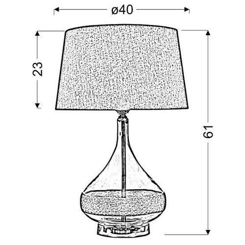 Candellux Eco 41-21502 lampa wisząca zwis 1x60W E27 beżowy/transparentny