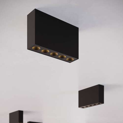 Sollux Sole SL.1212 plafon lampa sufitowa spot nowoczesny prostokąt 1x11W LED 4000K czarny